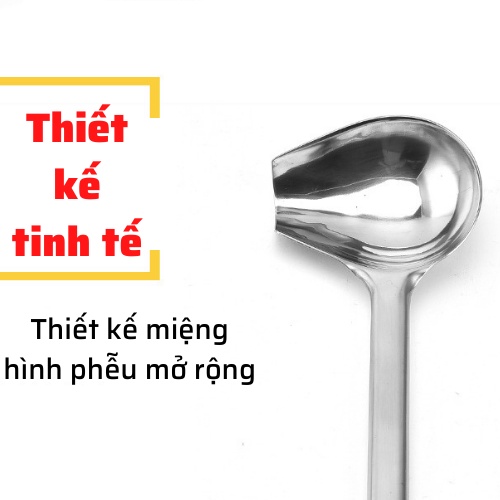 Muôi mỏ vịt inox cao cấp múc trân châu, topping dụng cụ nhà bếp muỗng đa năng chính hãng an toàn đảm bảo chất lượng