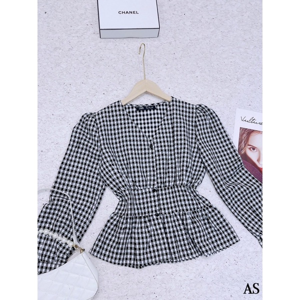 Áo peplum kẻ thô | BigBuy360 - bigbuy360.vn