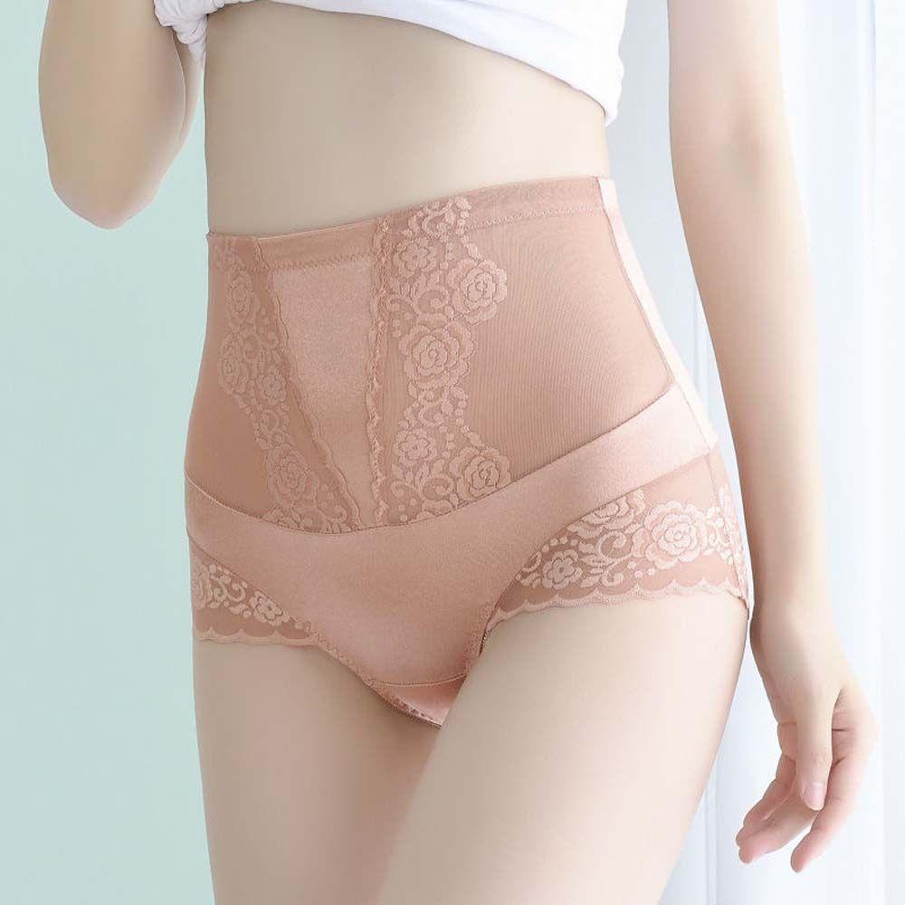 Quần Lót Mềm Eo Cao Co Giãn Thêu Hoa Kiểu Hàn Quốc Gợi Cảm Thoáng Khí Cho Nữ