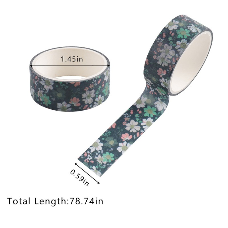 Set 24 Cuộn Băng Dính Washi Tape In Họa Tiết Dễ Thương