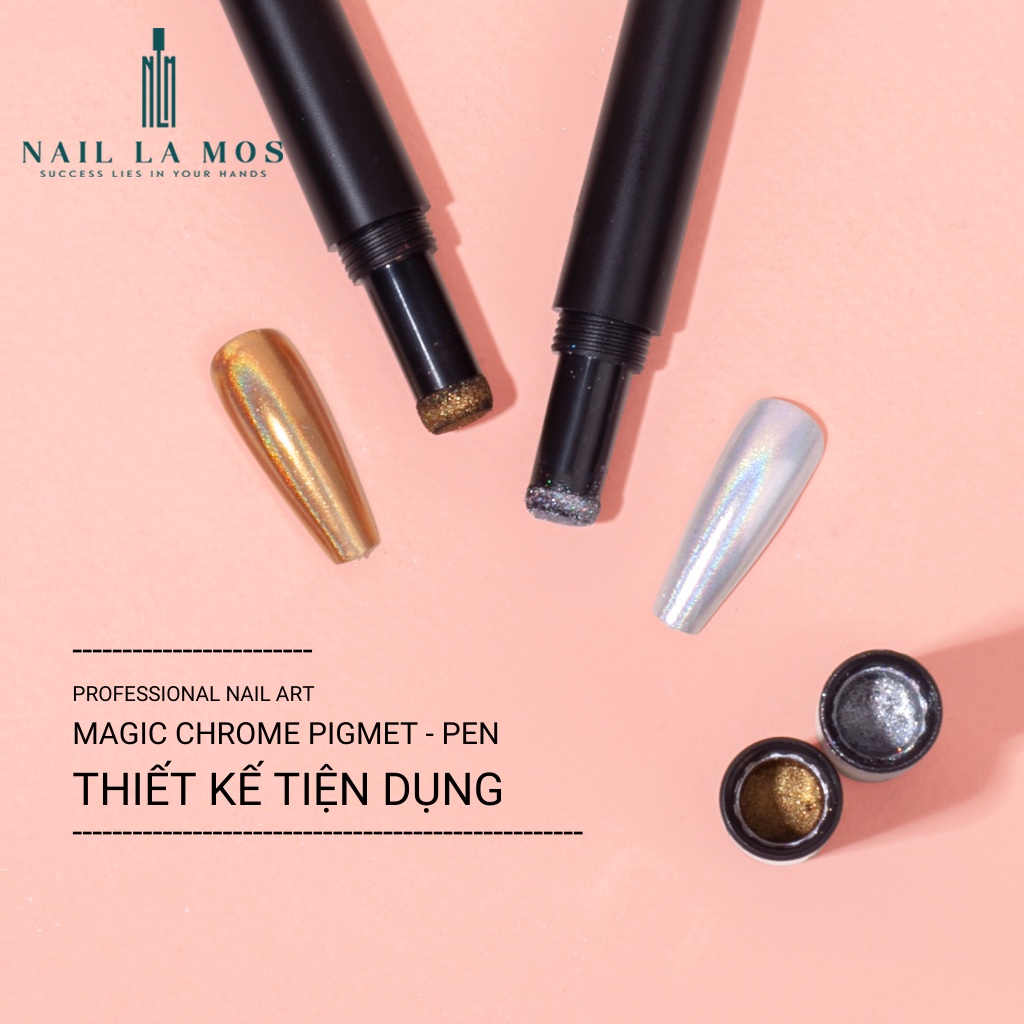 Bút tráng gương nail trang trí móng tiện lợi, 18 màu sắc đa dạng lên màu chuẩn đẹp (lẻ 1 cây)