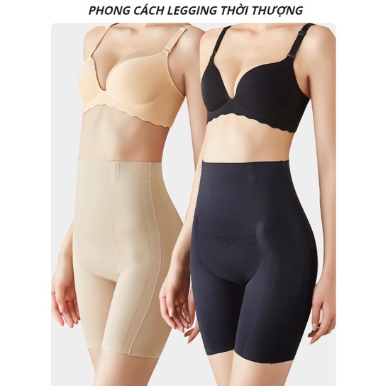Quần legging ozon nano thông hơi lưng cao không đường may định hình cơ thể dành cho nữ, giảm eo tạo dáng