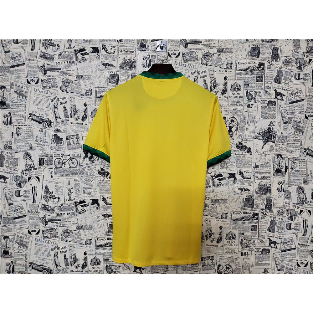 Áo Thun Đá Banh Màu Vàng Phong Cách Brazil 2020-21 Size S-Xxl