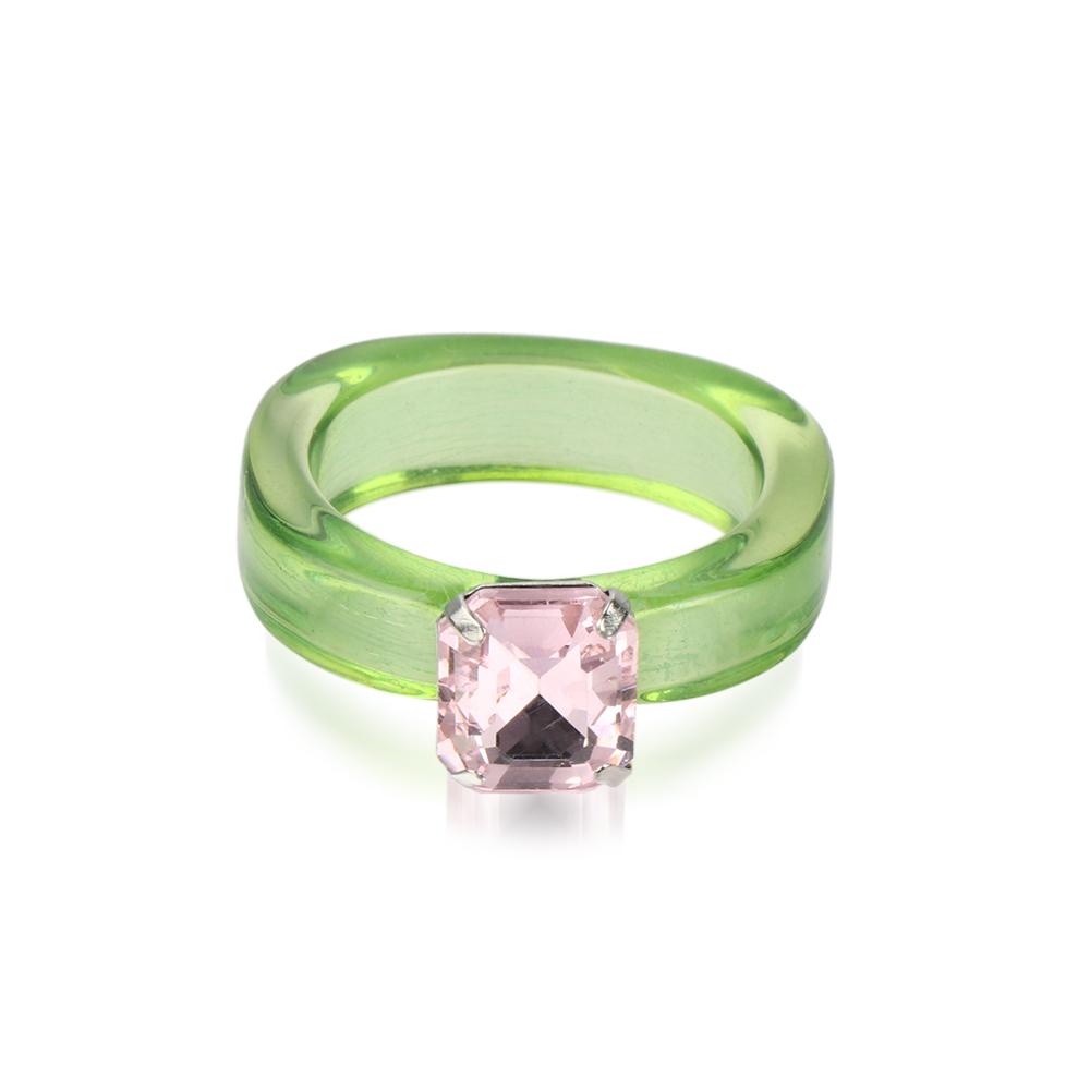 Nhẫn Hình Học Nhiều Màu Phong Cách Cổ Điển Dành Cho Nữ