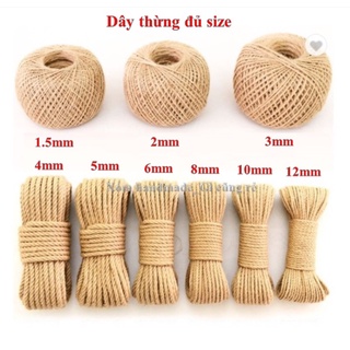 Dây thừng trang trí, đồ cào móng mèo, decor, size 1mm, 1.5mm, 2mm, 3mm, 4mm, 5mm, 6mm, 8mm,10mm,12mm