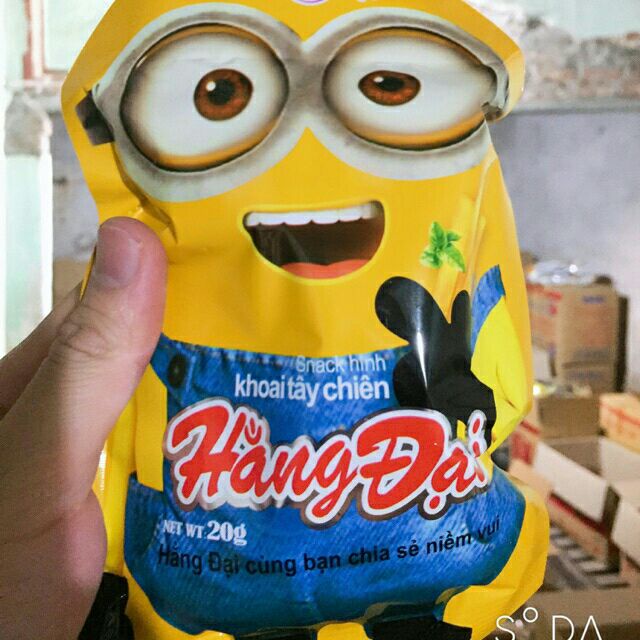 ( lẻ ) 10 gói snack hình khoai tây chiên hằng đại