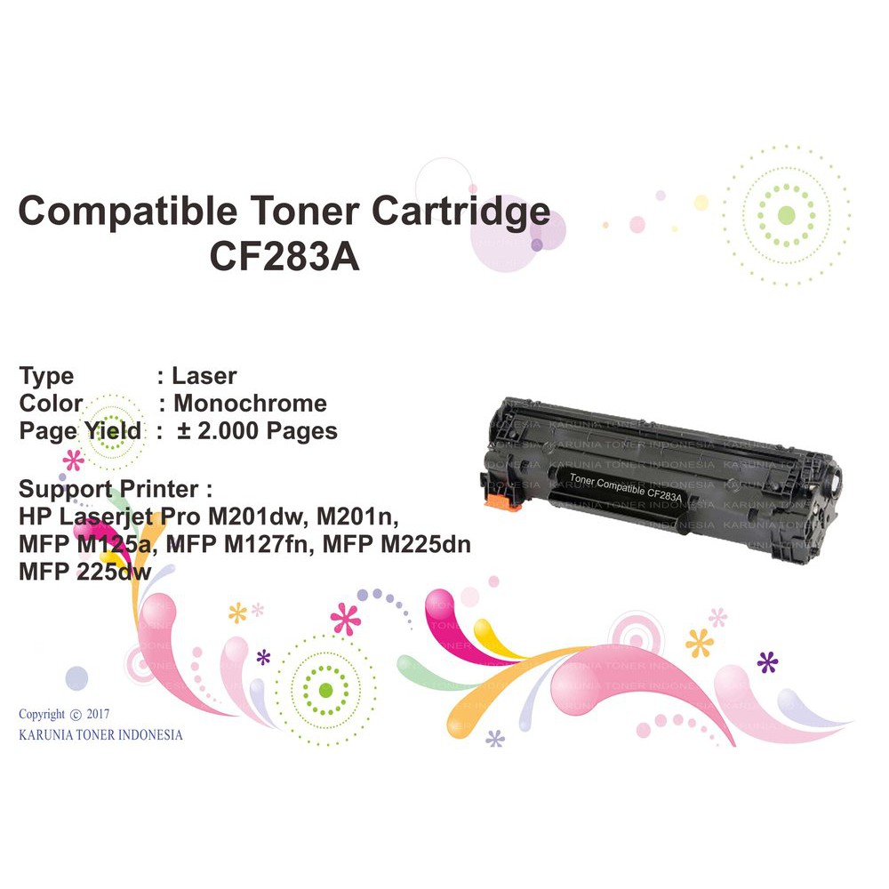 Hộp Mực In Hp 83a Cf283A Hp Laserjet Pro M201Dw M201 Mfp M125A M127Fn M225Dw