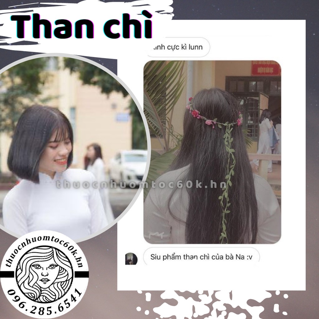 Thuốc nhuộm than chì kèm trợ dưỡng găng tay (tóc tẩy/nâng lên xanh dương) thuocnhuomtoc60k.hanoi | BigBuy360 - bigbuy360.vn