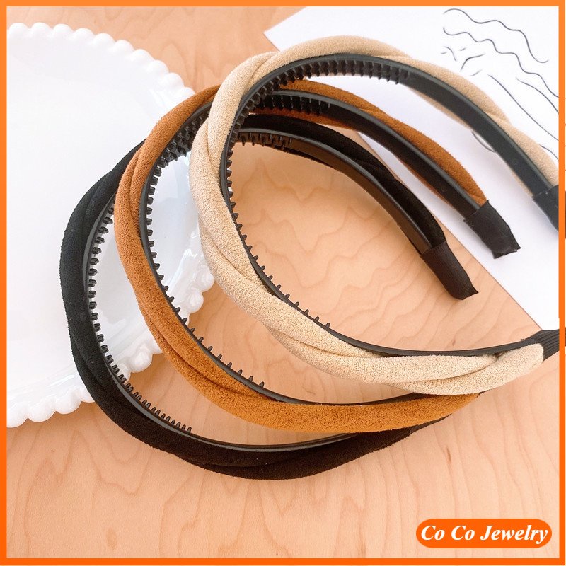 Băng Đô Nhung Cài Tóc Xoắn Đơn Giản Phong Cách Hàn Quốc Cho Nữ