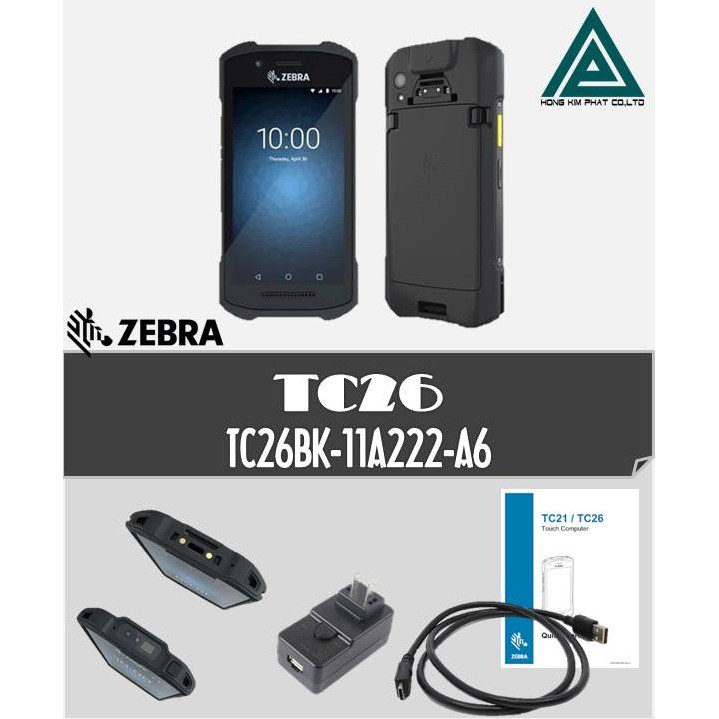 Máy đọc mã vạch Android Zebra TC26 (Bluetooth, wifi, có camera trước)