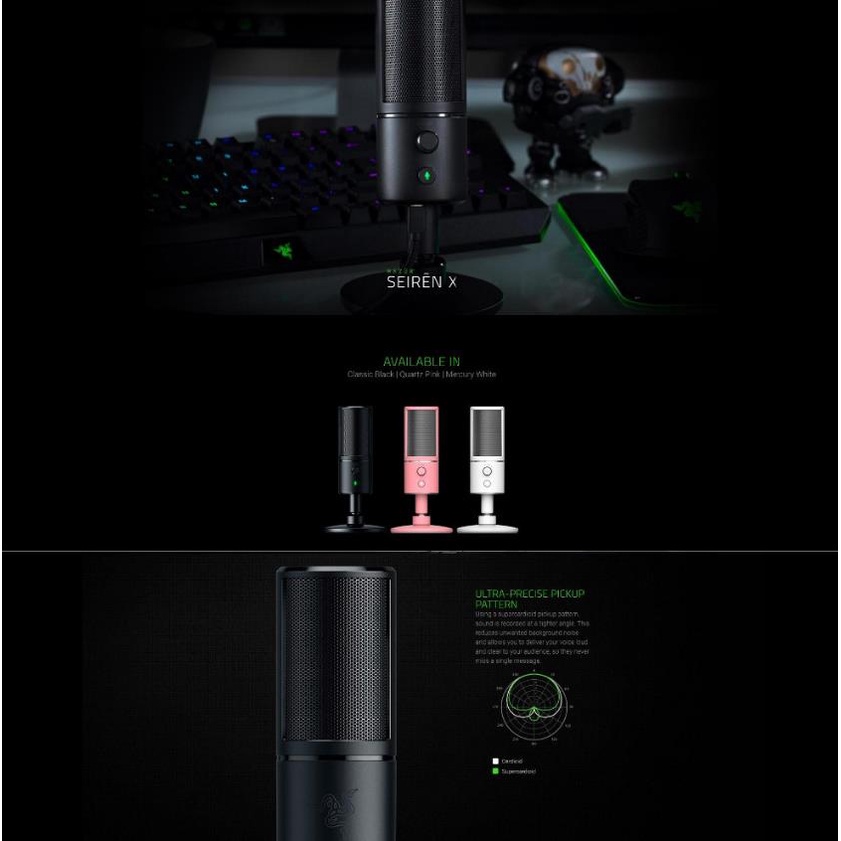 Micro Razer Seiren X Conden Dùng Để Chơi Game