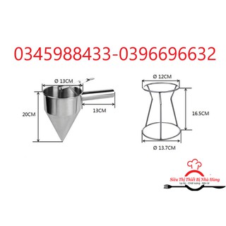 Phễu rót bột làm bánh inox