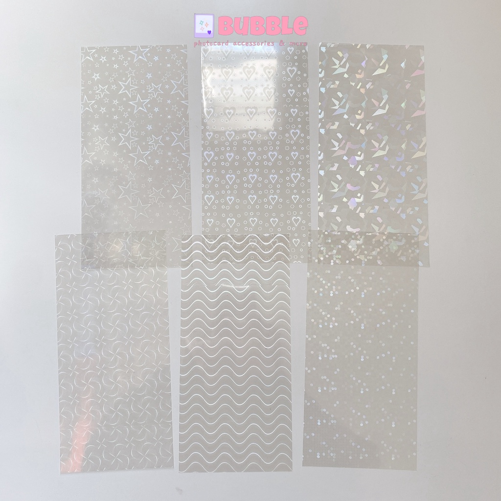 Màng cán hologram trang trí toploader photocard màng dán decal họa tiết holo decor sticker card des top