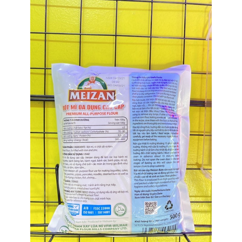 Bột mì đa dụng Meizan cao cấp gói 500g