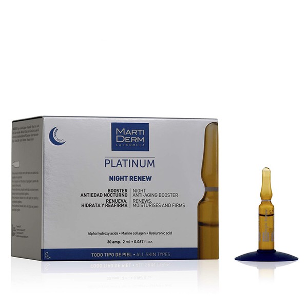 (AUTH) MartiDerm Platinum Night Renew -- Ampoule Chống Lão Hoá & Tái Tạo Da Ban Đêm