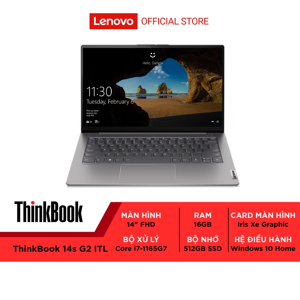 [Mã ELGAME20 giảm 10% max 2TR] Laptop Lenovo ThinkBook 14s G2 ITL 20VA001BVN (Core i7-1165G7/16GB RAM/512GB SSD/14-inch