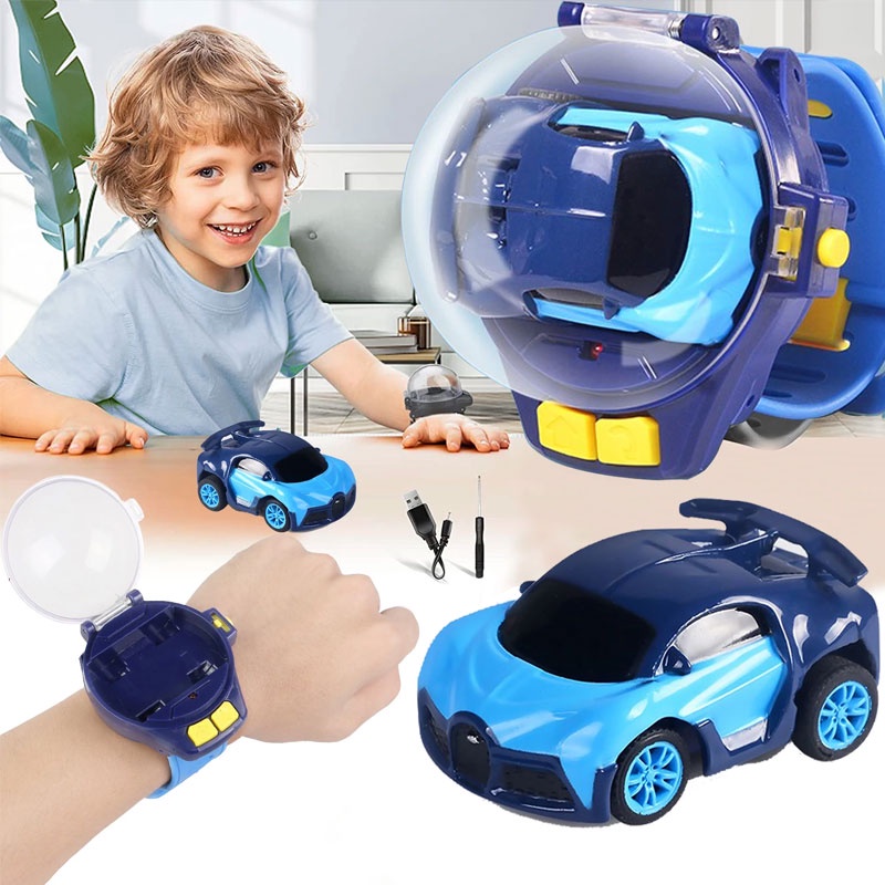 Mô hình ô tô nhỏ với dây đeo cổ tay có thể tháo rời RC Racing Toy Kid Boy Gift Quà tặng điều khiển từ xa Ô tô đồng hồ ô tô