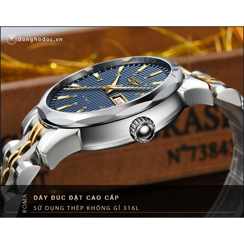 Đồng hồ Nam ROMA ITALY 2010 Kính tráng Sapphire – Dây CHARM đúc đặt đẳng cấp | BigBuy360 - bigbuy360.vn