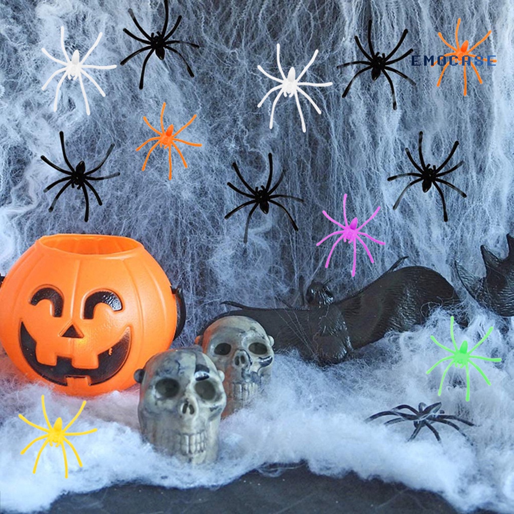 Set 30 Nhện Giả Bằng Nhựa Trang Trí Halloween