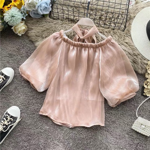 Áo voan kiểu choker cổ đẹp