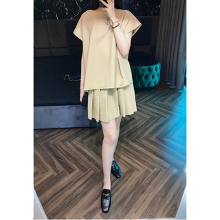 NKN Design - Áo Sát Lách Nữ Màu Beige Thiết Kế Basic Elly top