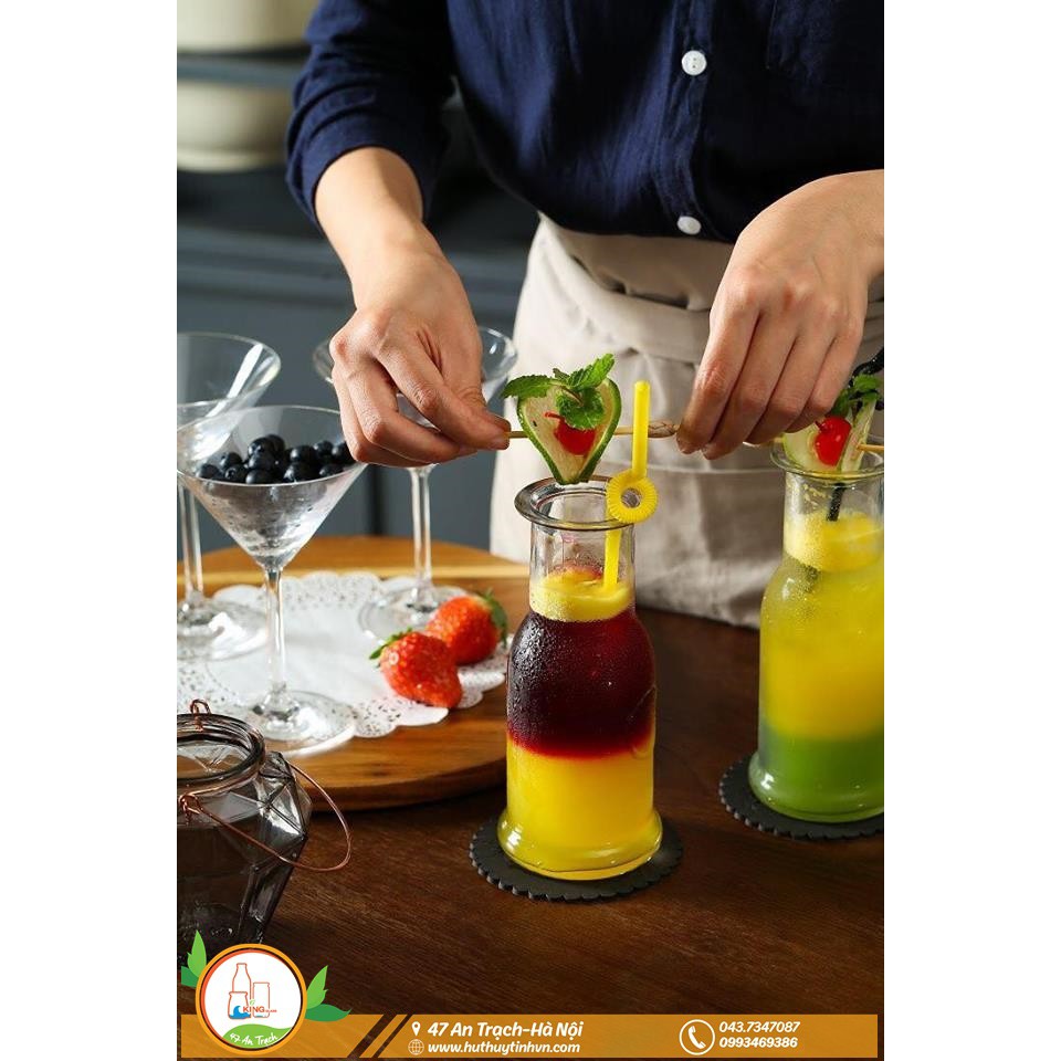LY THỦY TINH ỐNG CAO 350ML