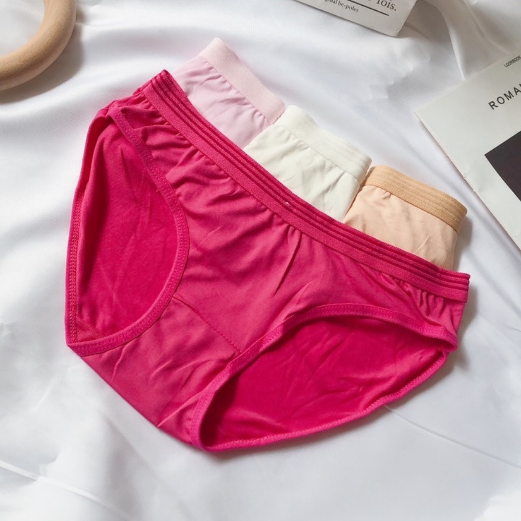 Quần Lót Nữ Chất Cotton Thái Thoáng Khí Kháng Khuẩn Co Giãn Mềm Mịn Ảnh Thật