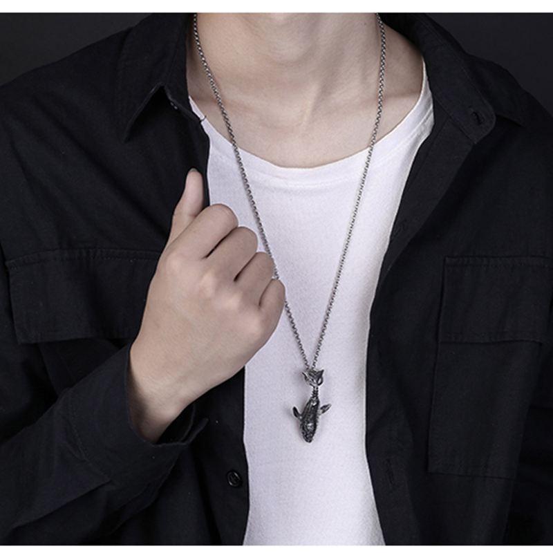 Vòng Cổ Phụ Kiện Mặt Dây Hình Cá Voi Cá Tính Cho Nam Nữ