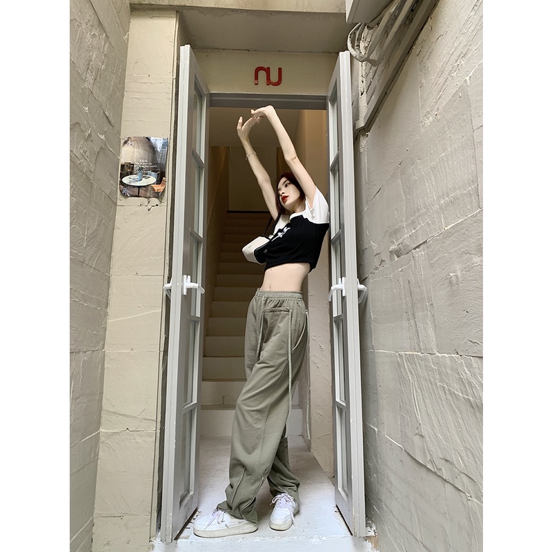 Quần Dài Ống Rộng Phong Cách Hip Hop Đường Phố Mỹ Cá Tính Cho Nam Và Nữ