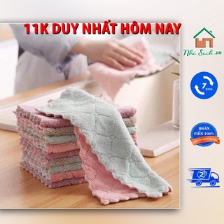 Khăn lau đa năng, khăn lau nhà bếp, bàn làm việc, siêu thấm,mềm,mịn, kích thước 15x25cm