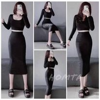 Chân váy ôm body - dáng dài