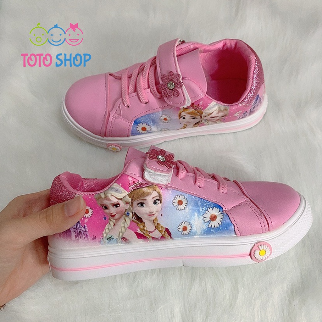 Giày thể thao sneaker in hình công chúa Elsa cho bé gái