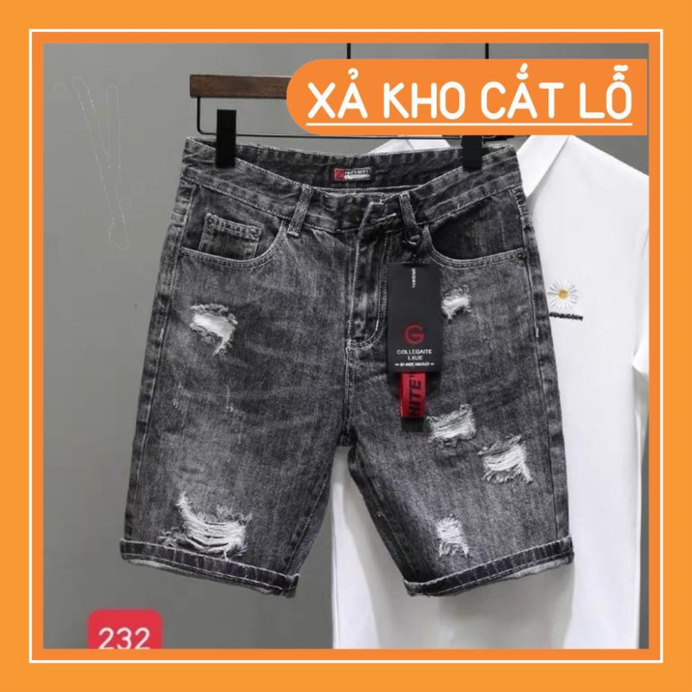 Quần short nam tenji sh232tj short jean nam xám rách xước phong cách tenji store 6 (44-75kg)