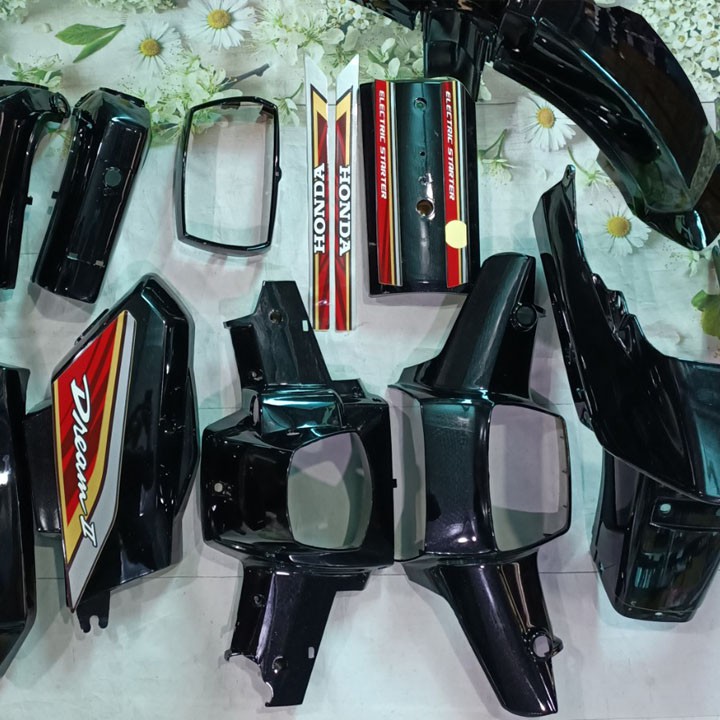 Bộ dàn áo xe Dream II Honda Màu Đen bóng siêu dẹp - B2949