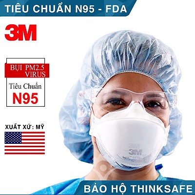 3M Khẩu Trang Lọc Bụi Bảo Vệ Hô Hấp Có Thể Dùng Trong Y Tế Aura 1870+ N95