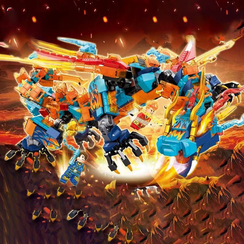Building block dragon toy assembly toy boy toy