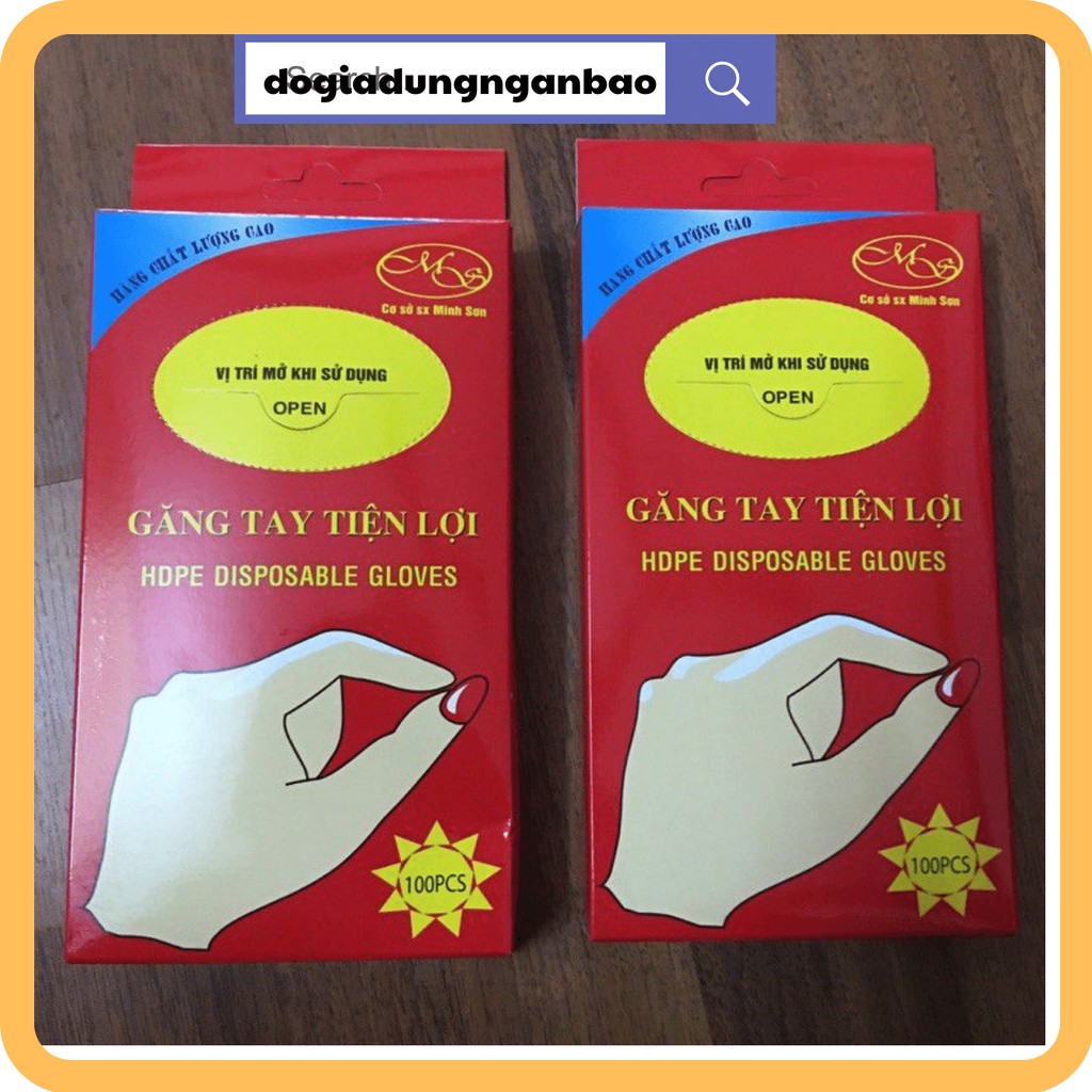 Set 100 chiếc găng tay nilong dùng 1 lần tự hủy sinh học