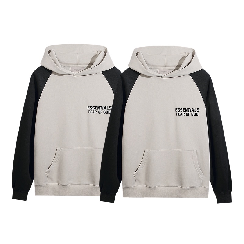 Áo Hoodie Tay Raglan In logo Fear of God Essentials Nhỏ Màu Tương Phản Phong Cách Mới