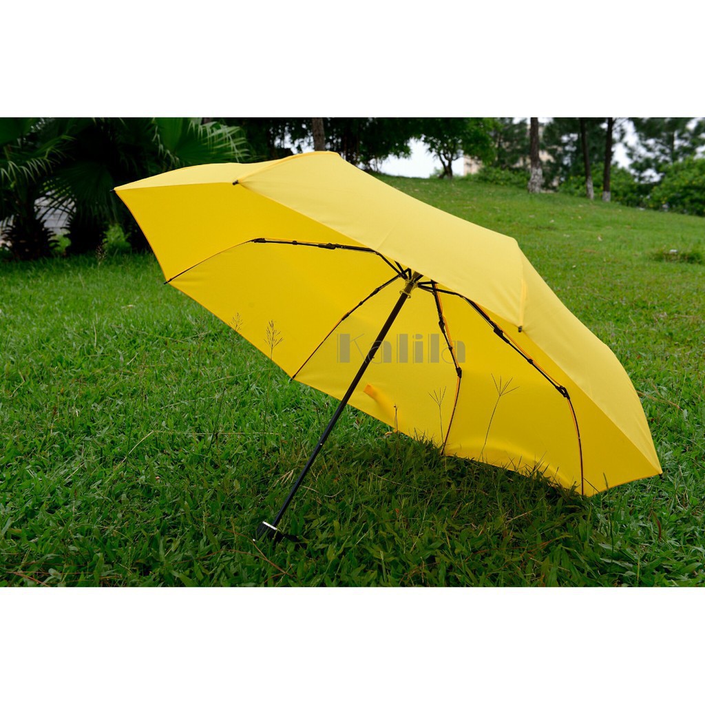 Ô dù đi mưa gấp gọn, ô cá nhân Kalila cao cấp chống tia UV-Màu Vàng