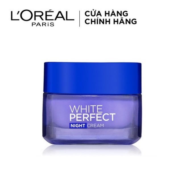 Kem dưỡng da trắng mượt đều màu ban đêm L'Oreal Paris White Perfect 50ml (Kem đêm)