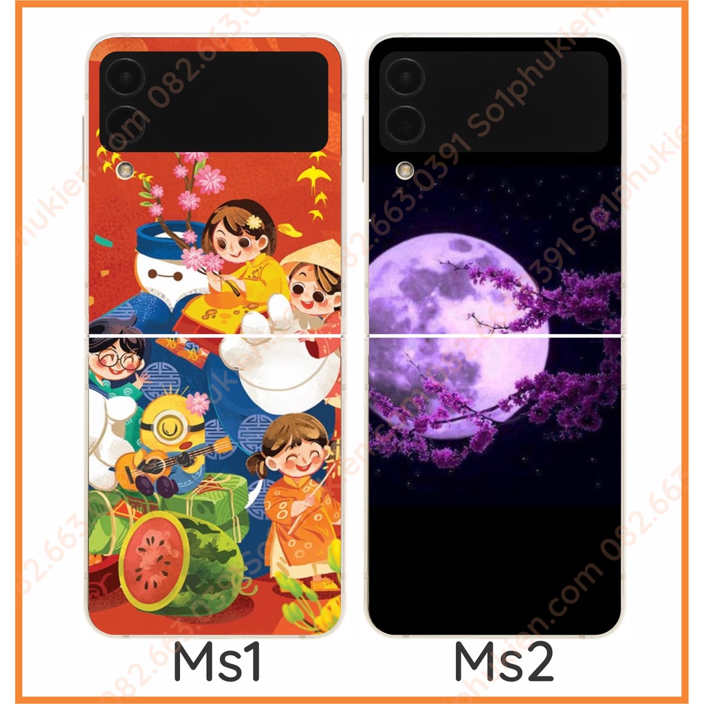 Ốp lưng Samsung Z Flip 3 / Z Flip 4 dẻo in hình nhiều mẫu tết, dễ thương