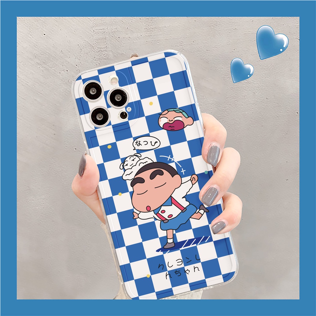 Ốp lưng iphone Crayon Shin trong cạnh vuông 6/6plus/6s/6splus/7/7plus/8/8plus/x/xr/xs/11/12/13/pro/max/plus/promax