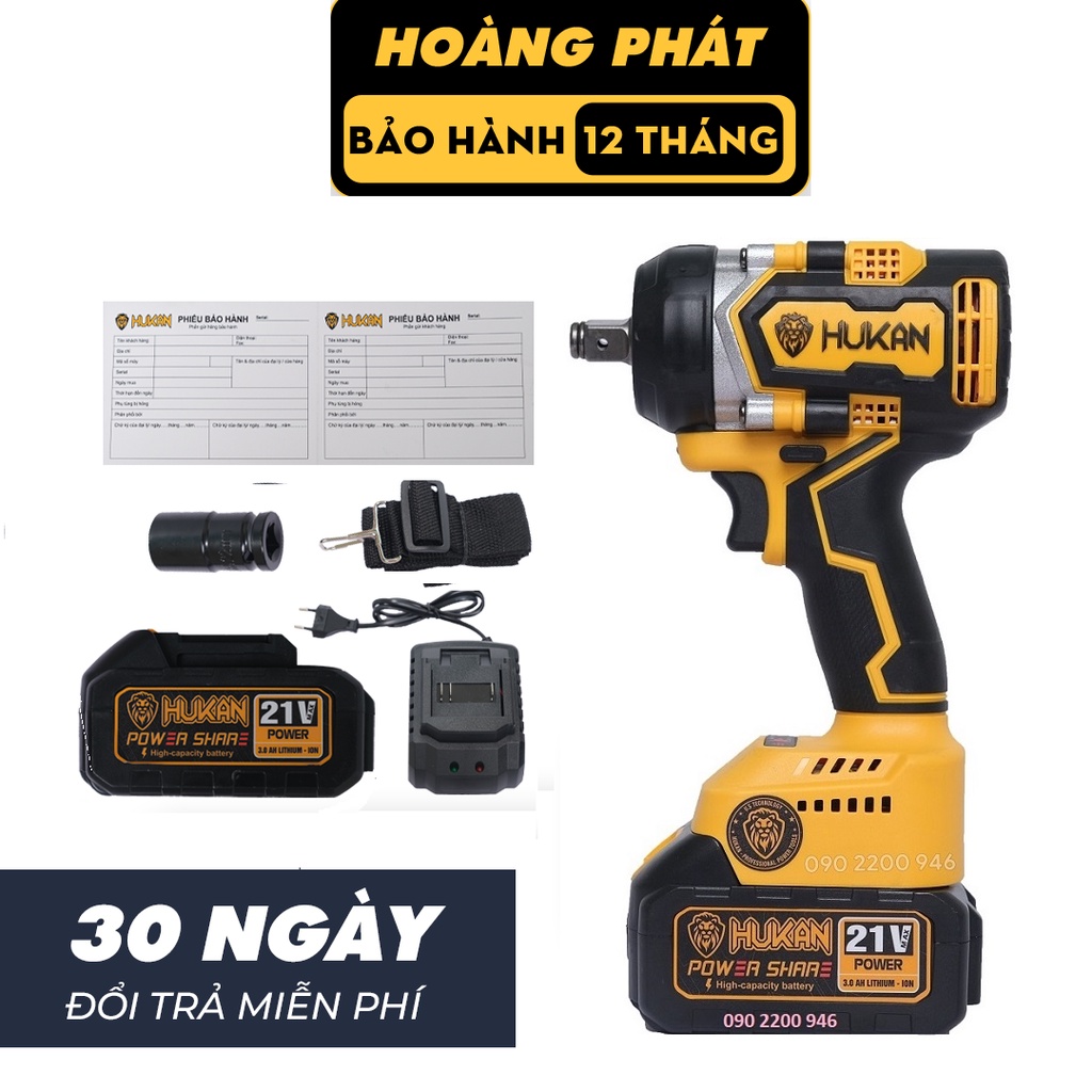 Máy siết bulong | máy bắn ốc chạy pin HUKAN F60 lực siết 330nm