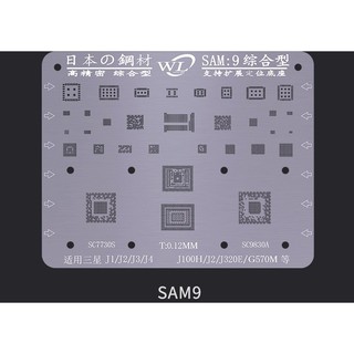 Vỉ làm chân sam:9 full ic samsung j1/j2/j3/j4, j100h/j2/j320e/g570m
