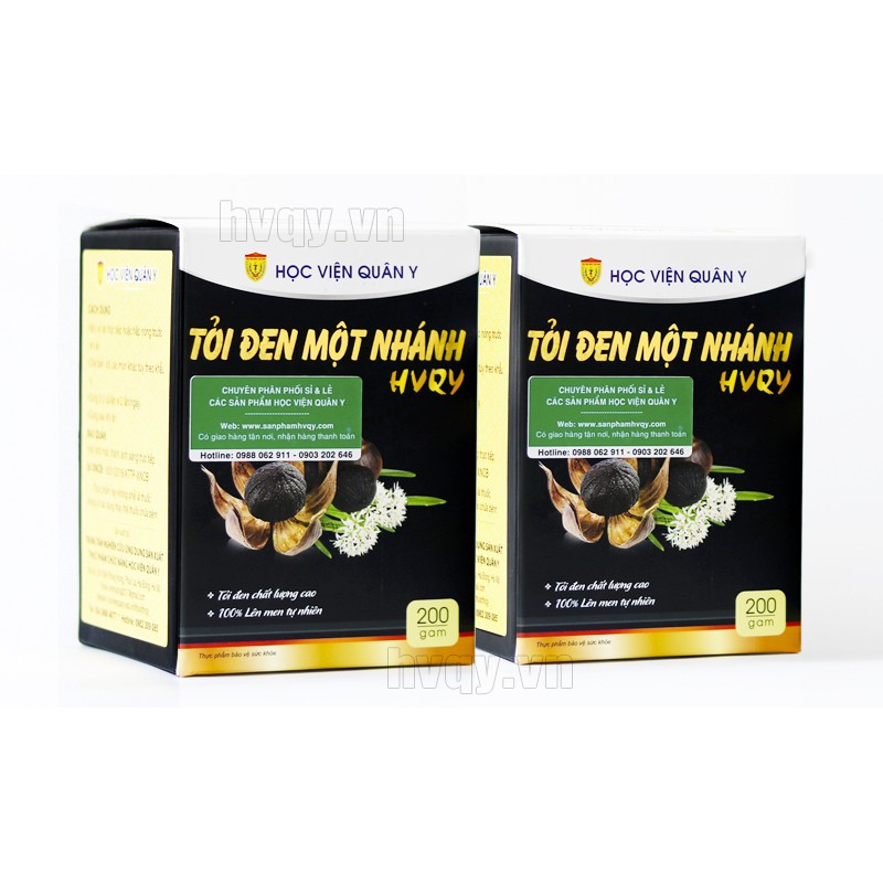 Tỏi Đen Một Nhánh - Học Viện Quân Y Hộp 200 Gram