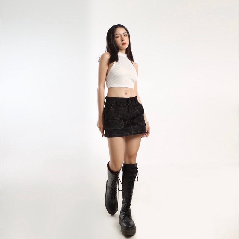 Váy ERRORIST preppy mini skirt đen / nâu / hồng