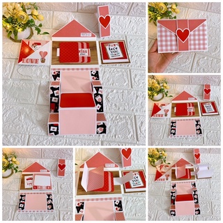 Thiệp handmade (Love card) - dáng phong bì thư, thiệp dán ảnh chủ đề tình yêu