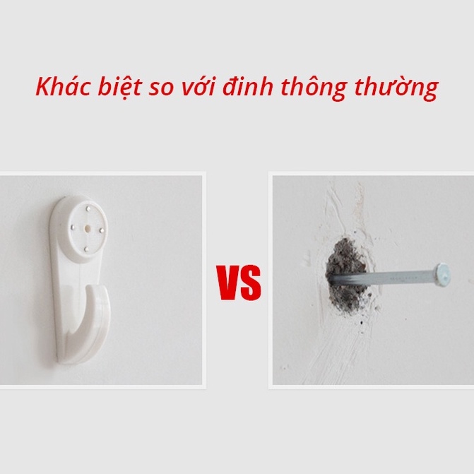 [Đinh nghệ thuật] [COMBO 10] Đinh Ghim Tường Treo Ảnh, Treo Đồ - Móc Treo Đồ Không Cần Khoan