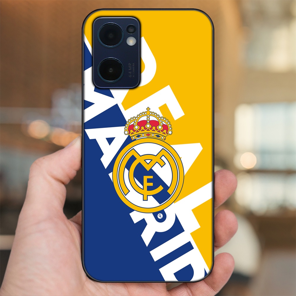 Ốp lưng Oppo Reno 7 5G viền đen in hình Real Madrid
