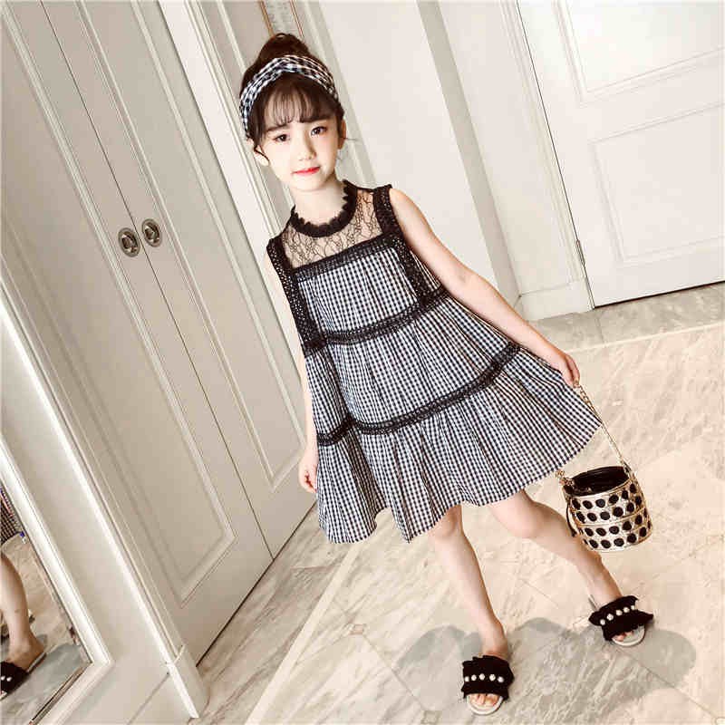 [HÀNG ODER] Váy bé gái không tay 2019 phong cách mới thời trang trẻ em